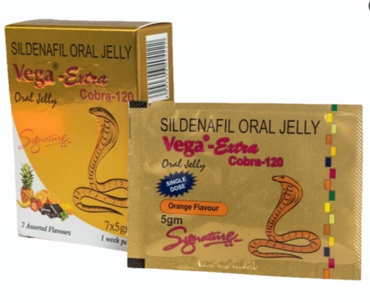 Sidenafil Oral Jelly - 7 plicuri - Vega Extra - Cobra 120