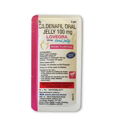 Kamagra Oral Jelly - 7 plicuri - 100mg - Aroma Trandafir