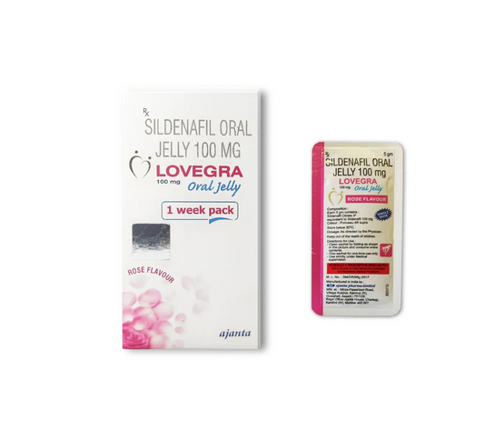 Kamagra Oral Jelly - 7 plicuri - 100mg - Aroma Trandafir